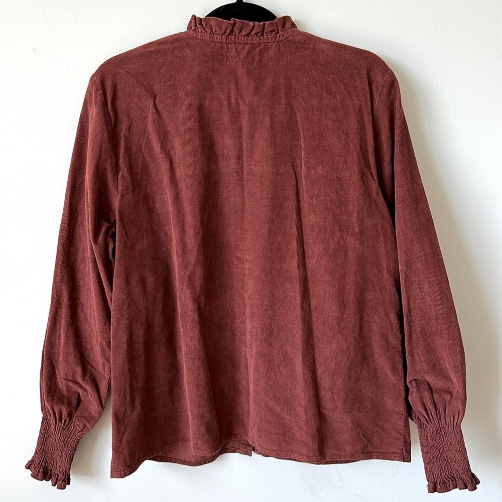 Brand New w Tags! Red Oak BODEN Smocked High Neck Shirt Size UK 12 / US 8 - Picture 8 of 8